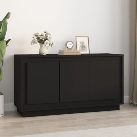 Buffet noir 102x35x55 cm bois d'ingénierie vidaXL