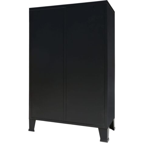 Garde-robe métal de style industriel 67x35x107 cm noir vidaXL