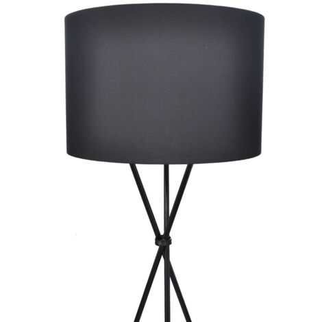 Lampadaire avec support haut Noir vidaXL