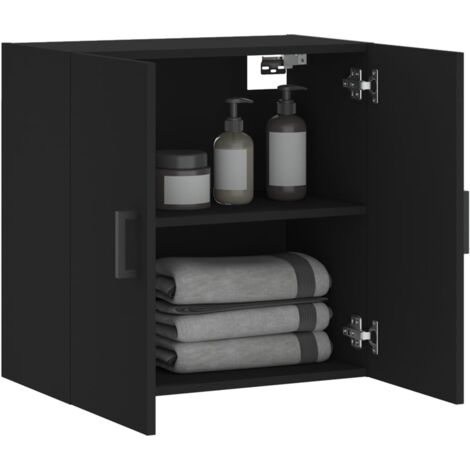 Armoire murale noir 60x31x60 cm bois d'ingénierie vidaXL