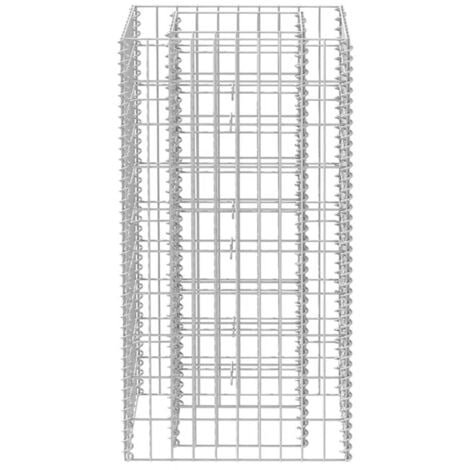Lit surélevé à gabion Acier 50x50x100 cm vidaXL
