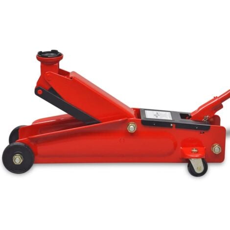 Cric de plancher hydraulique à profile bas 3 tonnes Rouge  vidaXL