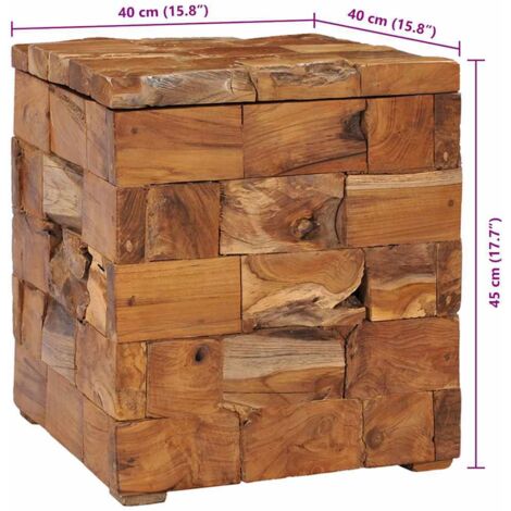 VidaXL Tabouret Pliant 40x32,5x70 Cm Bois Massif De Teck - Extérieur Jardin