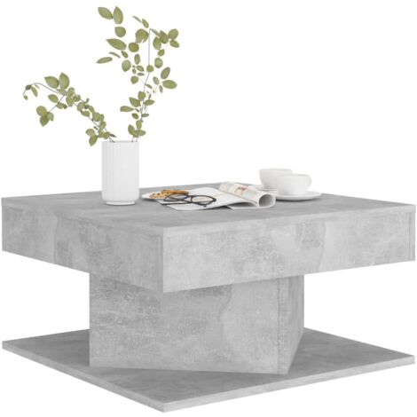 Table basse Gris béton 57x57x30 cm Bois d’ingénierie vidaXL