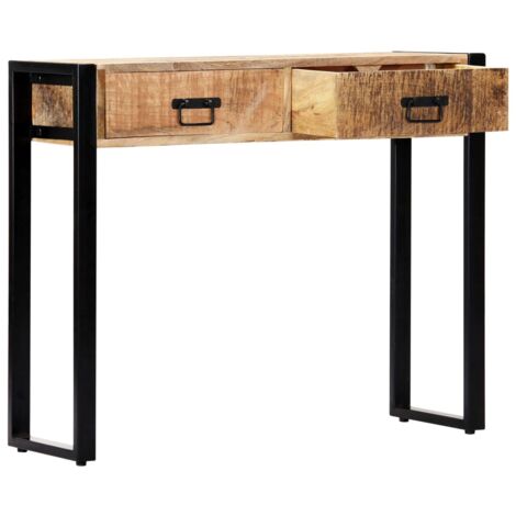 Table console 90 x 30 x 75 cm Bois de manguier massif vidaXL
