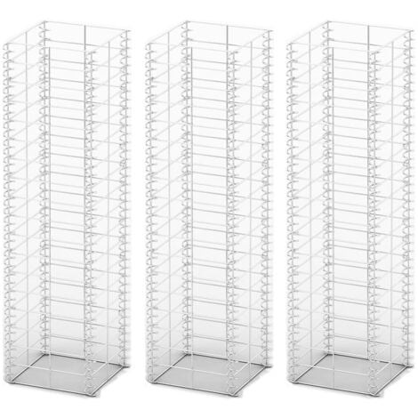 Jeu de panier de gabion 3 pcs Fil galvanisé 25x25x100 cm  vidaXL