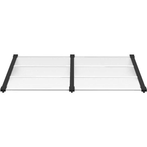Auvent de porte Noir et transparent 152,5x90 cm Polycarbonate vidaXL