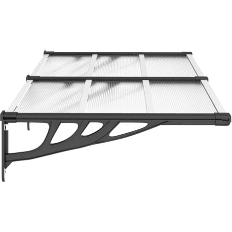 Auvent de porte Noir et transparent 152,5x90 cm Polycarbonate vidaXL