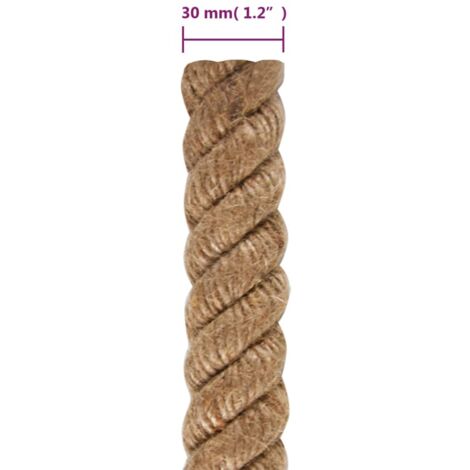 Corde de jute 10 m de long 30 mm d'épaisseur vidaXL