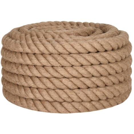 Corde de jute 10 m de long 30 mm d'épaisseur vidaXL