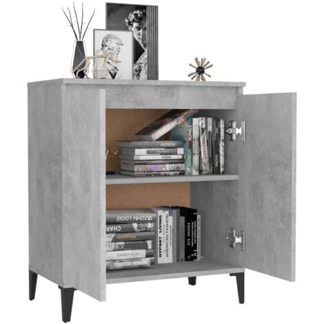 Buffet gris béton 60x35x70 cm bois d'ingénierie vidaXL