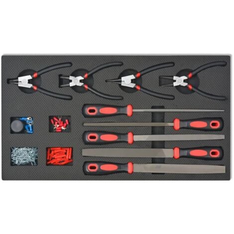 Chariot à outils pour atelier avec 1125 outils Acier Rouge vidaXL