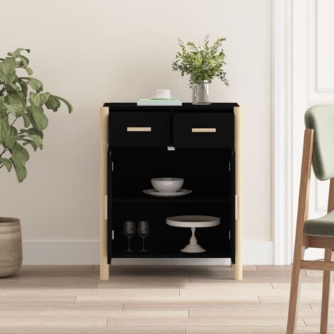 Buffet Noir 62x38x75 cm Bois d'ingénierie vidaXL
