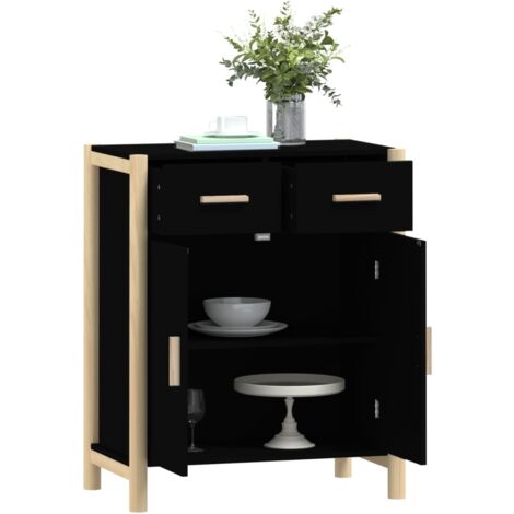 Buffet Noir 62x38x75 cm Bois d'ingénierie vidaXL