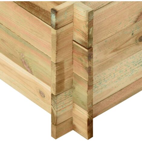 Jardinière pour légumes Bois de pin imprégné 120x120x40 cm vidaXL