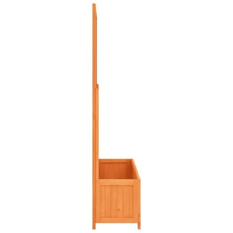 Jardinière à treillis jardin Marron 70x30x135 cm Bois de sapin vidaXL
