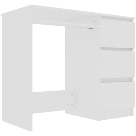 Bureau Blanc 90x45x76 cm Bois d’ingénierie vidaXL