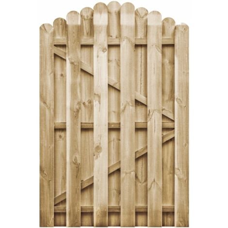 Portail de jardin Bois de pin imprégné 100x150 cm vidaXL