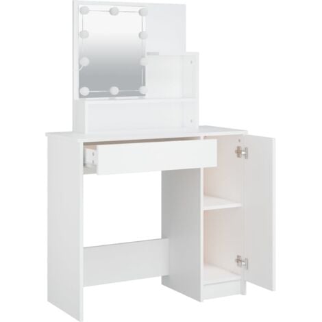 Coiffeuse avec LED blanc 86,5x35x136 cm vidaXL
