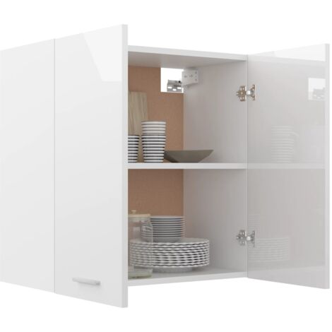 Armoire suspendue Blanc brillant 60x31x60 cm Bois d’ingénierie vidaXL
