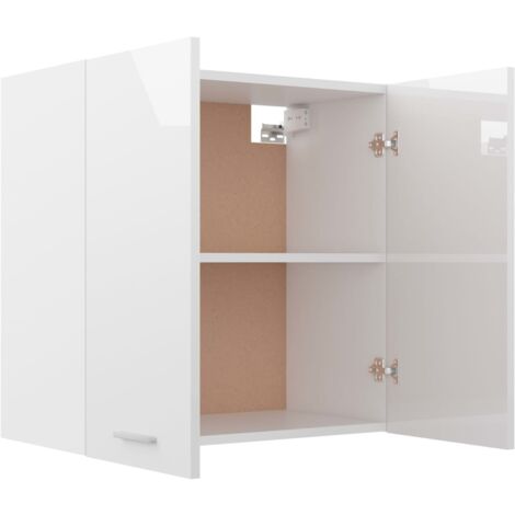 Armoire suspendue Blanc brillant 60x31x60 cm Bois d’ingénierie vidaXL