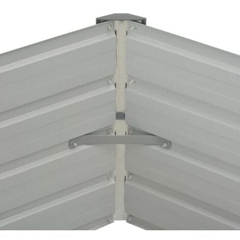 Jardinière surélevée Anthracite 129x129x45 cm Acier galvanisé vidaXL