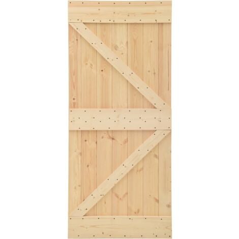 Porte 90x210 cm Bois de pin massif vidaXL