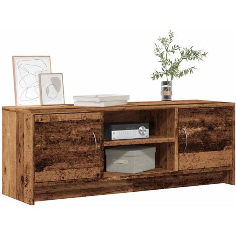 Meuble TV vieux bois 102x30x37,5 cm bois d'ingénierie vidaXL