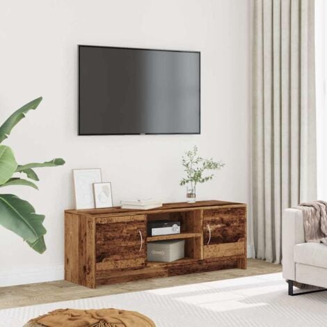 Meuble TV vieux bois 102x30x37,5 cm bois d'ingénierie vidaXL