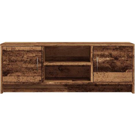 Meuble TV vieux bois 102x30x37,5 cm bois d'ingénierie vidaXL