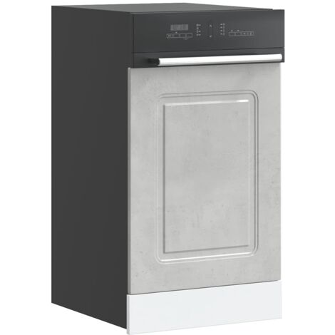 Panneau de lave-vaisselle Kalmar gris béton 45x1,5x67 cm vidaXL