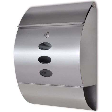 Boîte aux lettres en acier inoxydable vidaXL