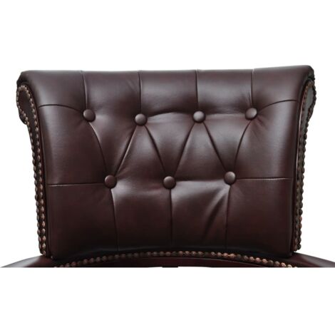 Chaise de bureau pivotante Marron vidaXL