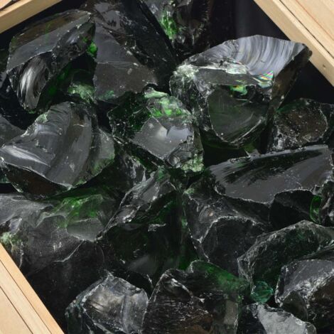 Roches de jardin Verre Vert 60-120 mm 25 kg vidaXL
