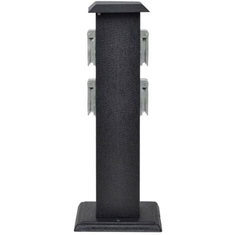 Pilier de prise de jardin noir vidaXL
