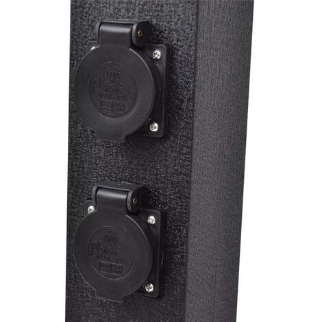 Pilier de prise de jardin noir vidaXL