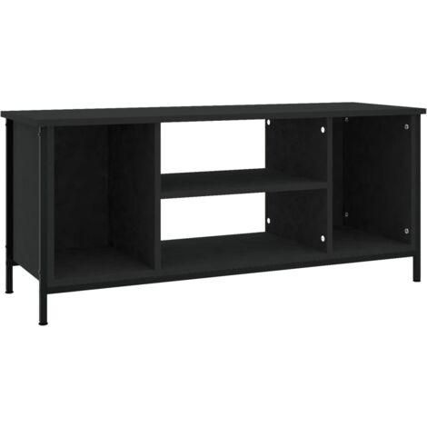 Meuble TV noir 102x35x45 cm bois d'ingénierie vidaXL