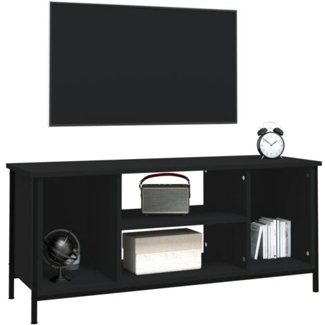 Meuble TV noir 102x35x45 cm bois d'ingénierie vidaXL