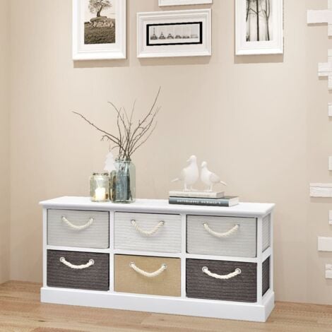 Banc de rangement 6 tiroirs Bois vidaXL