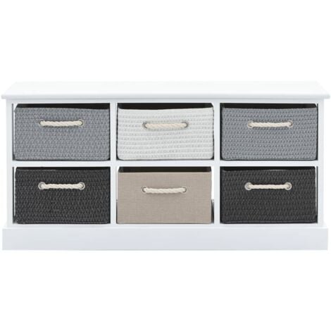 Banc de rangement 6 tiroirs Bois vidaXL