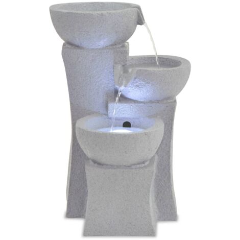 Fontaine d'intérieur avec lampe LED Polyrésine vidaXL