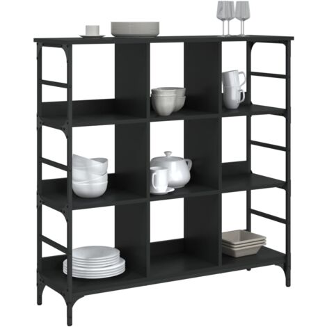 Buffet noir 102x32x103,5 cm bois d'ingénierie vidaXL
