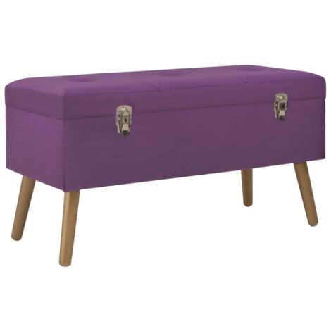Banc avec compartiment de rangement 80 cm Violet Velours vidaXL
