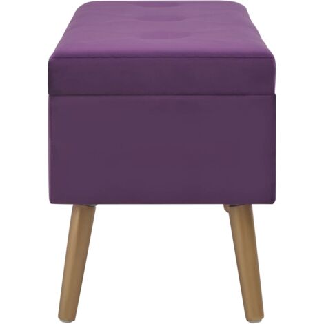 Banc avec compartiment de rangement 80 cm Violet Velours vidaXL
