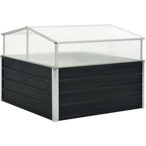 Serre Anthracite 100x100x77 cm Acier galvanisé vidaXL