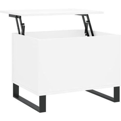 Table basse Blanc 60x44,5x45 cm Bois d'ingénierie vidaXL