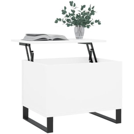 Table basse Blanc 60x44,5x45 cm Bois d'ingénierie vidaXL