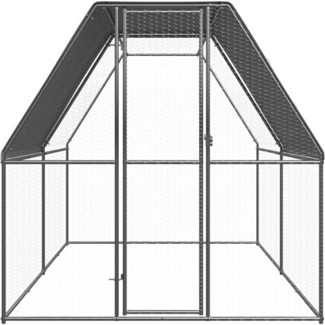 Poulailler d'extérieur 2x4x2 m Acier galvanisé vidaXL
