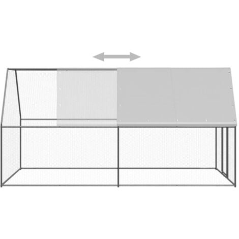 Poulailler d'extérieur 2x4x2 m Acier galvanisé vidaXL