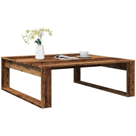 Table basse vieux bois 100x100x35 cm bois d'ingénierie vidaXL